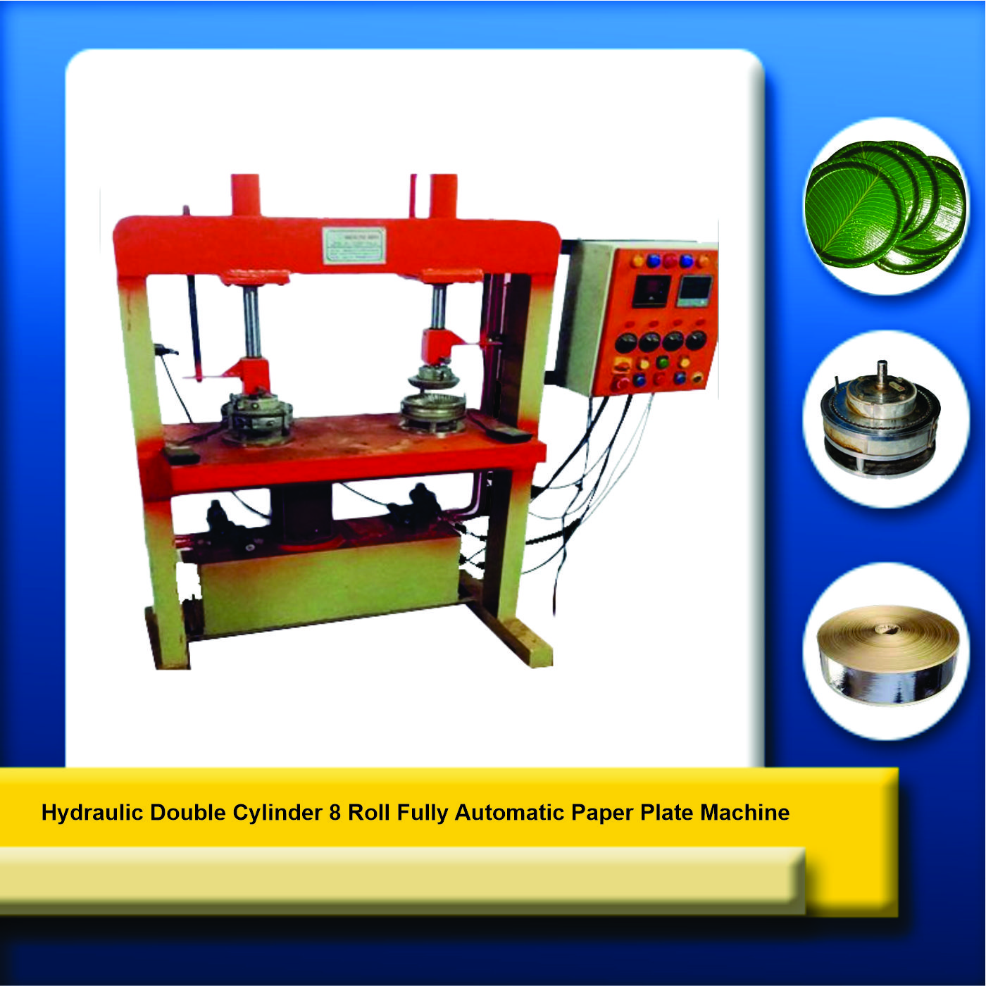 hydraulic double die double cylinder paper plate machine